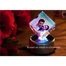 Crystal Cube Photo Frame for Christmas Gift